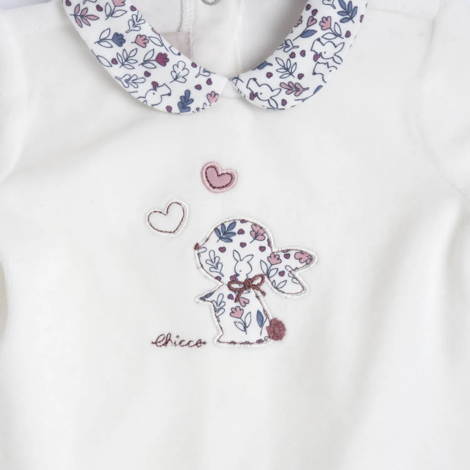 Girls White &amp; Maroon Embroidered Smock with Legging