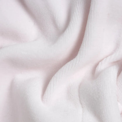Girls White &amp; Pink Peter Pan Collar Front Opening Babysuit