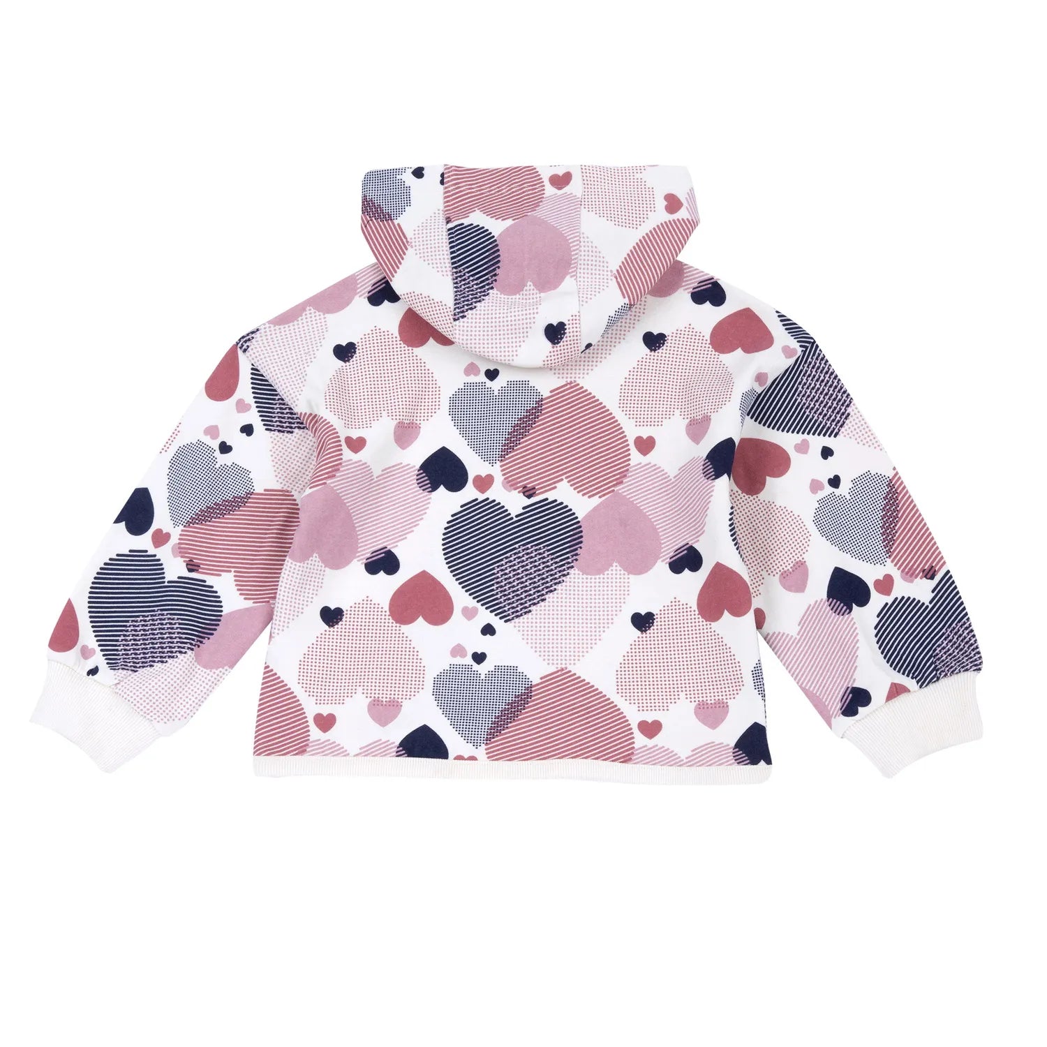 Girls White &amp; Pink Printed Sweatshirt