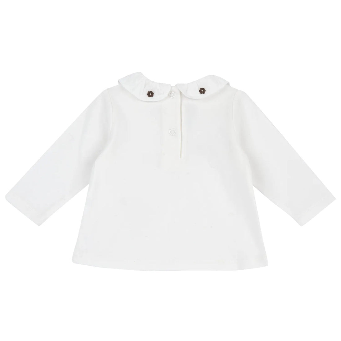 Girls White Embellished Long Sleeve T-shirt