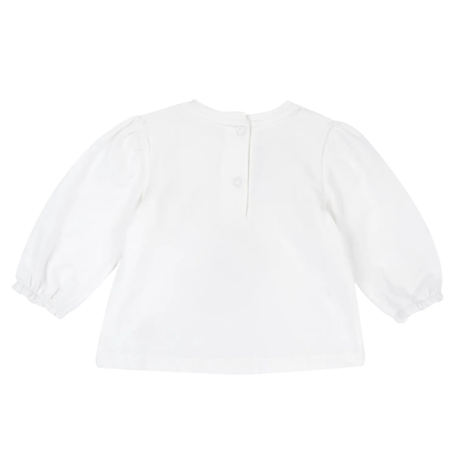 Girls White Embellished Long Sleeve Top