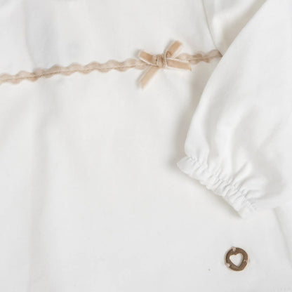 Girls White Embellished Long Sleeve Top