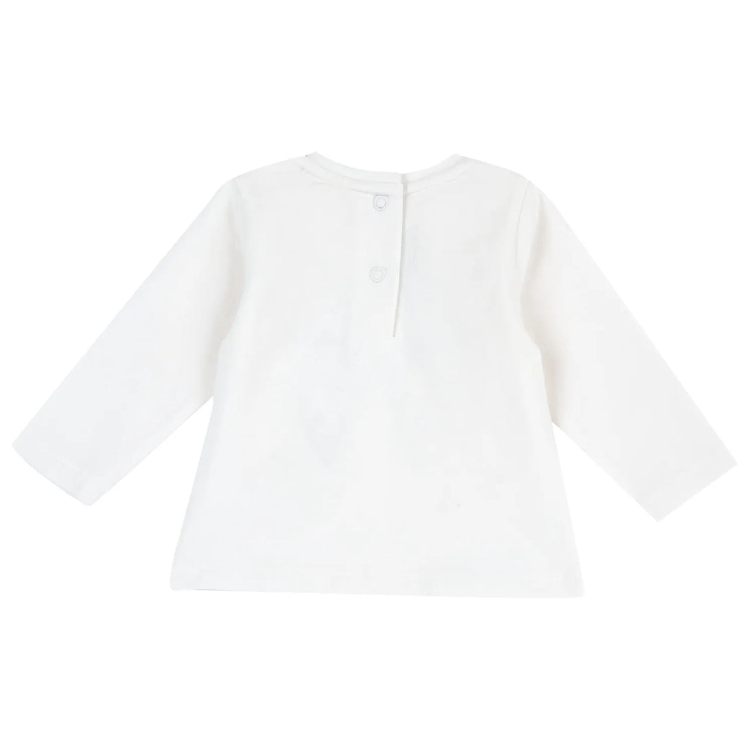 Girls White Printed Long Sleeve T-shirt