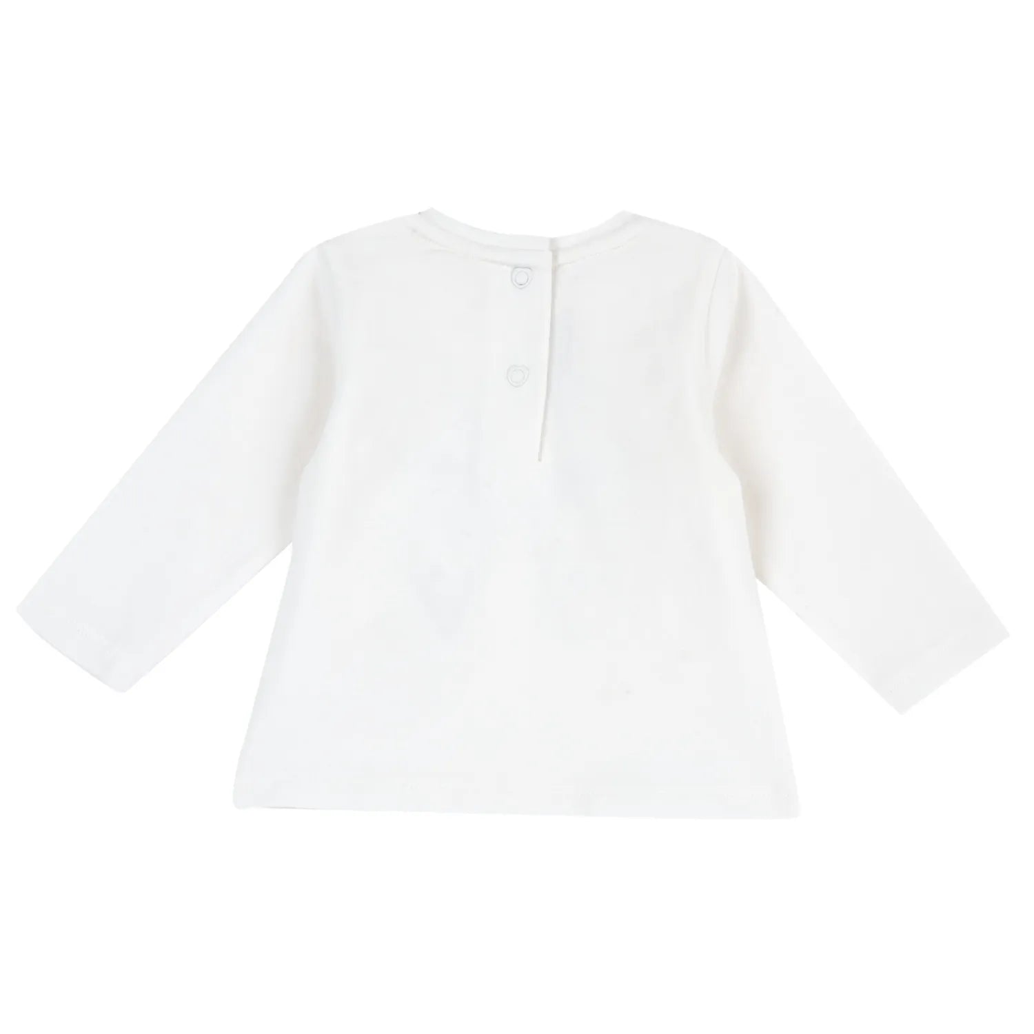 Girls White Printed Long Sleeve T-shirt