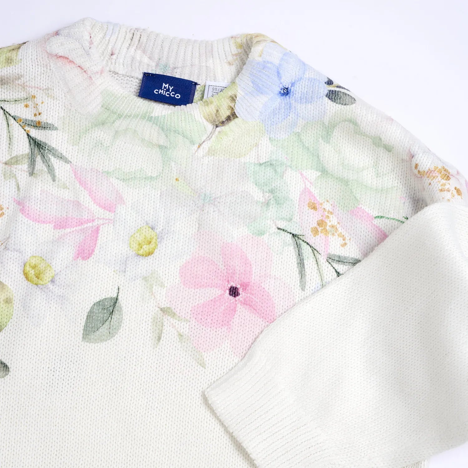 Girls White Printed Pullover