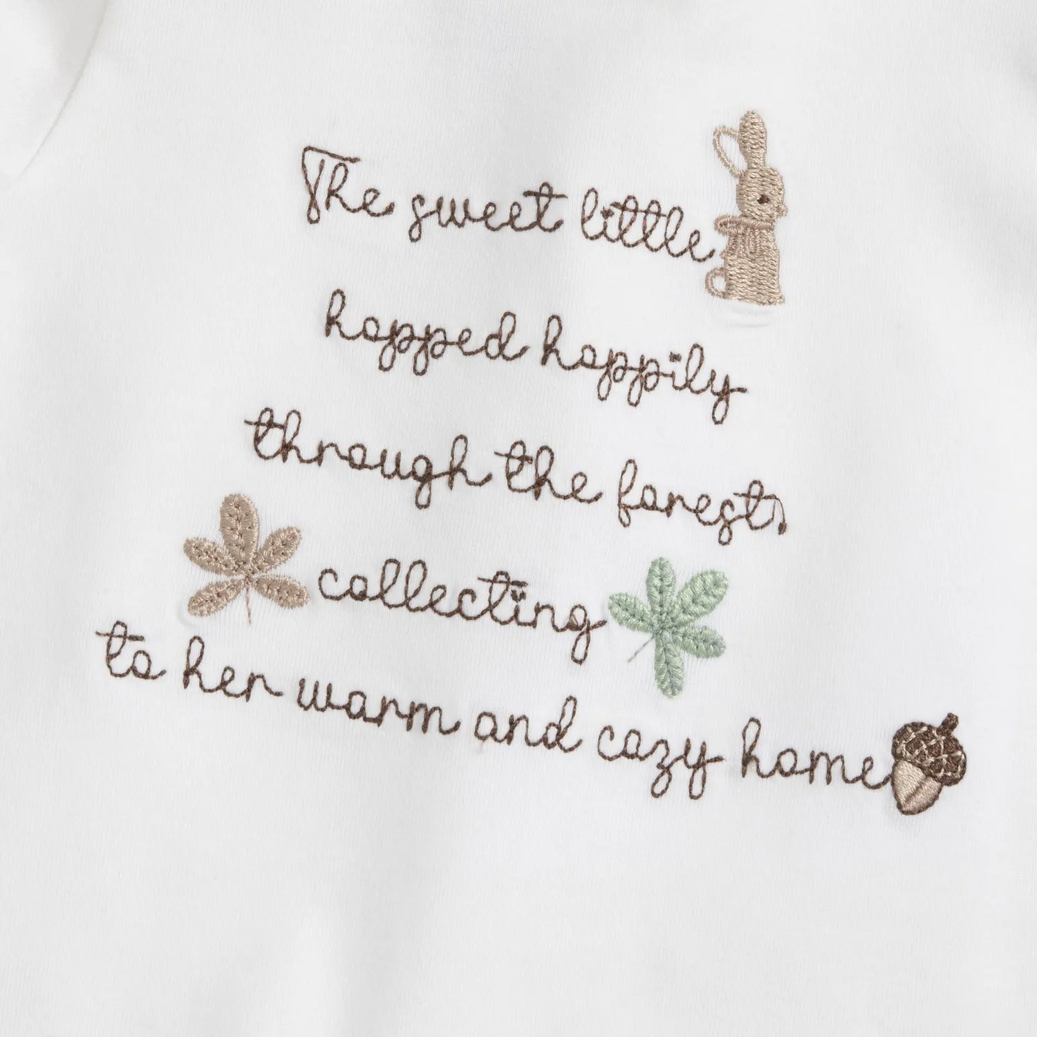 Girls White Typography Embroidered Long Sleeve T-shirt