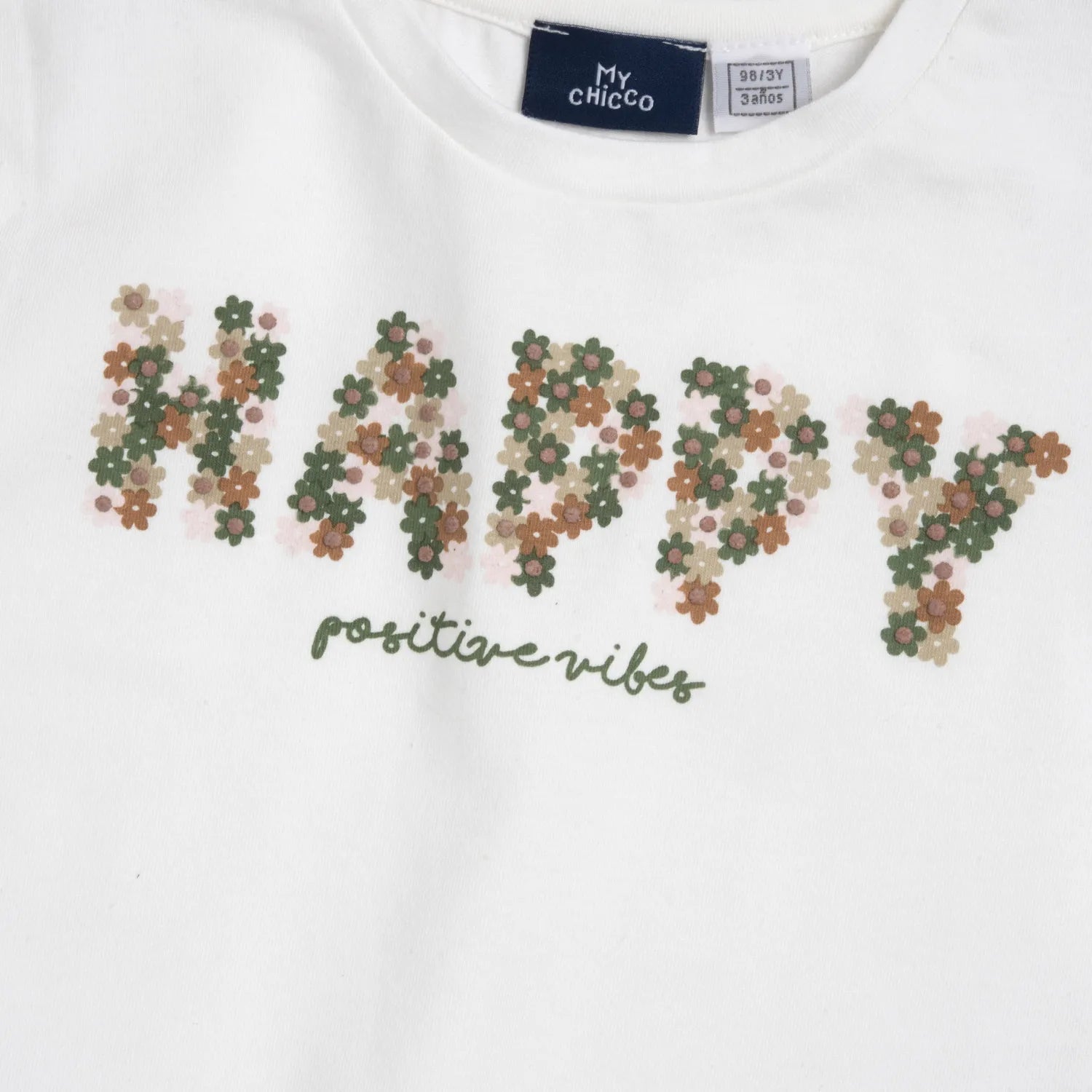 Girls White Typography Long Sleeve T-shirt