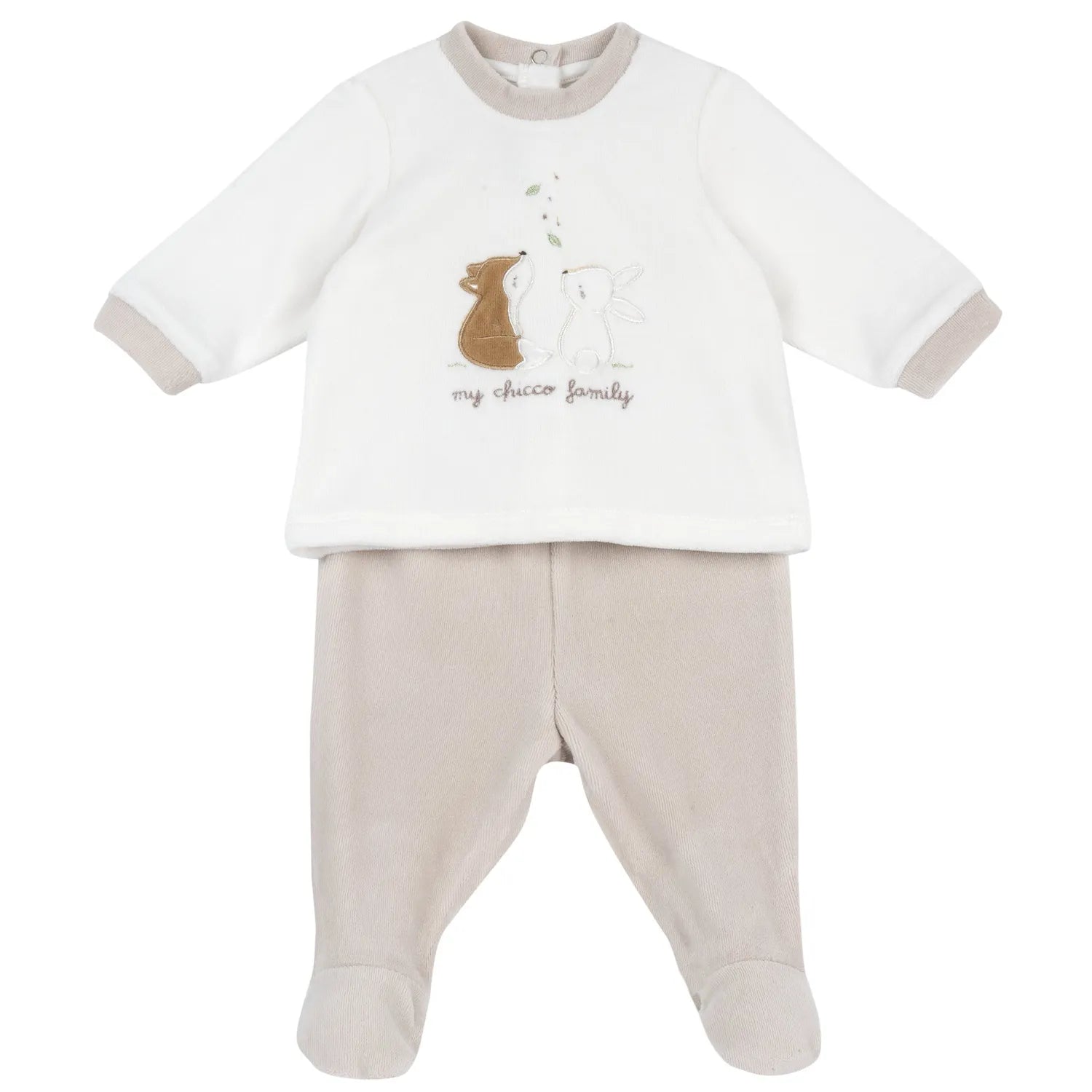 Infants Bronze Embroidered Smock with Legging