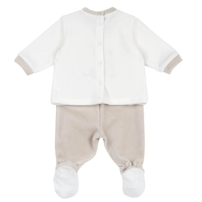 Infants Bronze Embroidered Smock with Legging