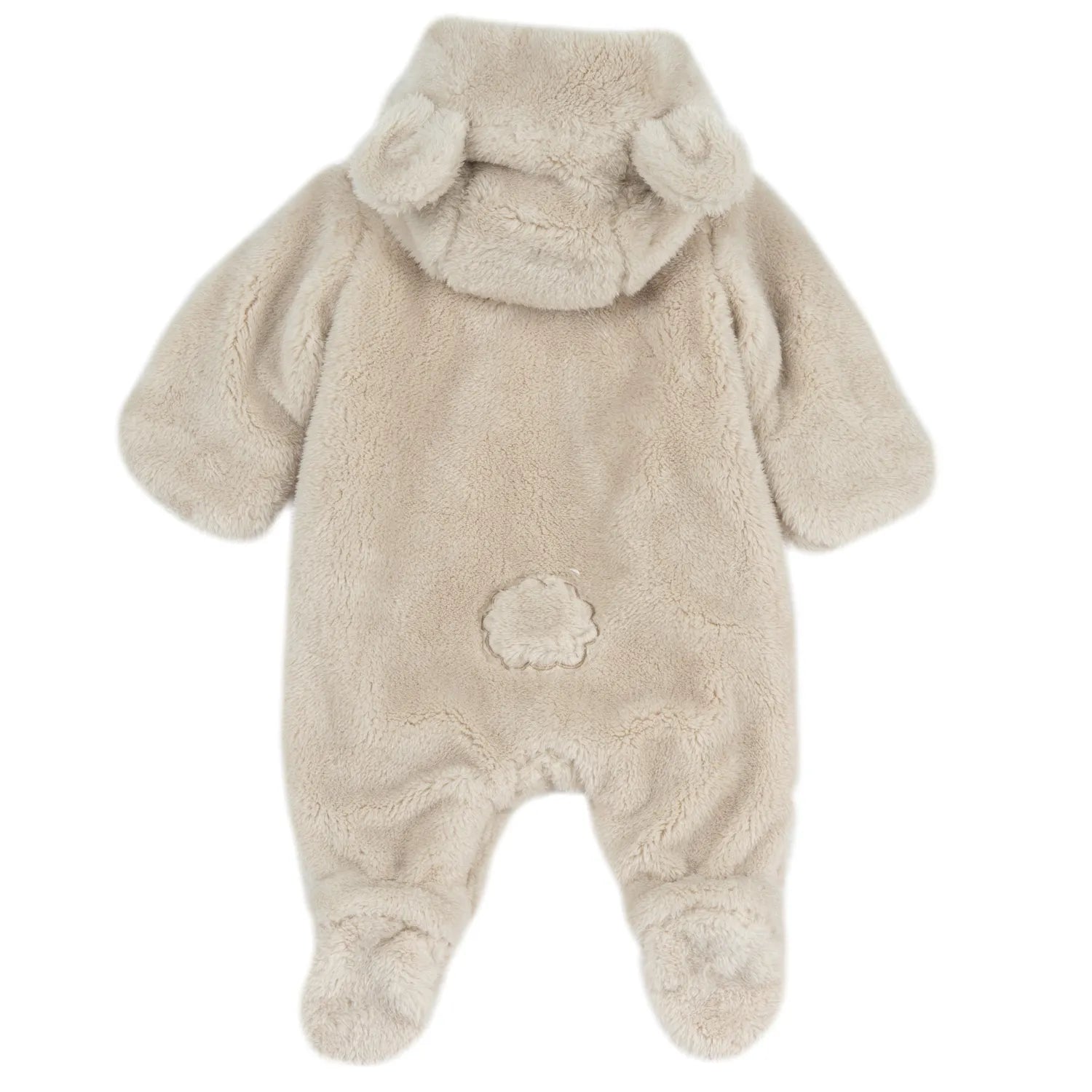 Infants Light Natural Solid Front Opening Babysuit