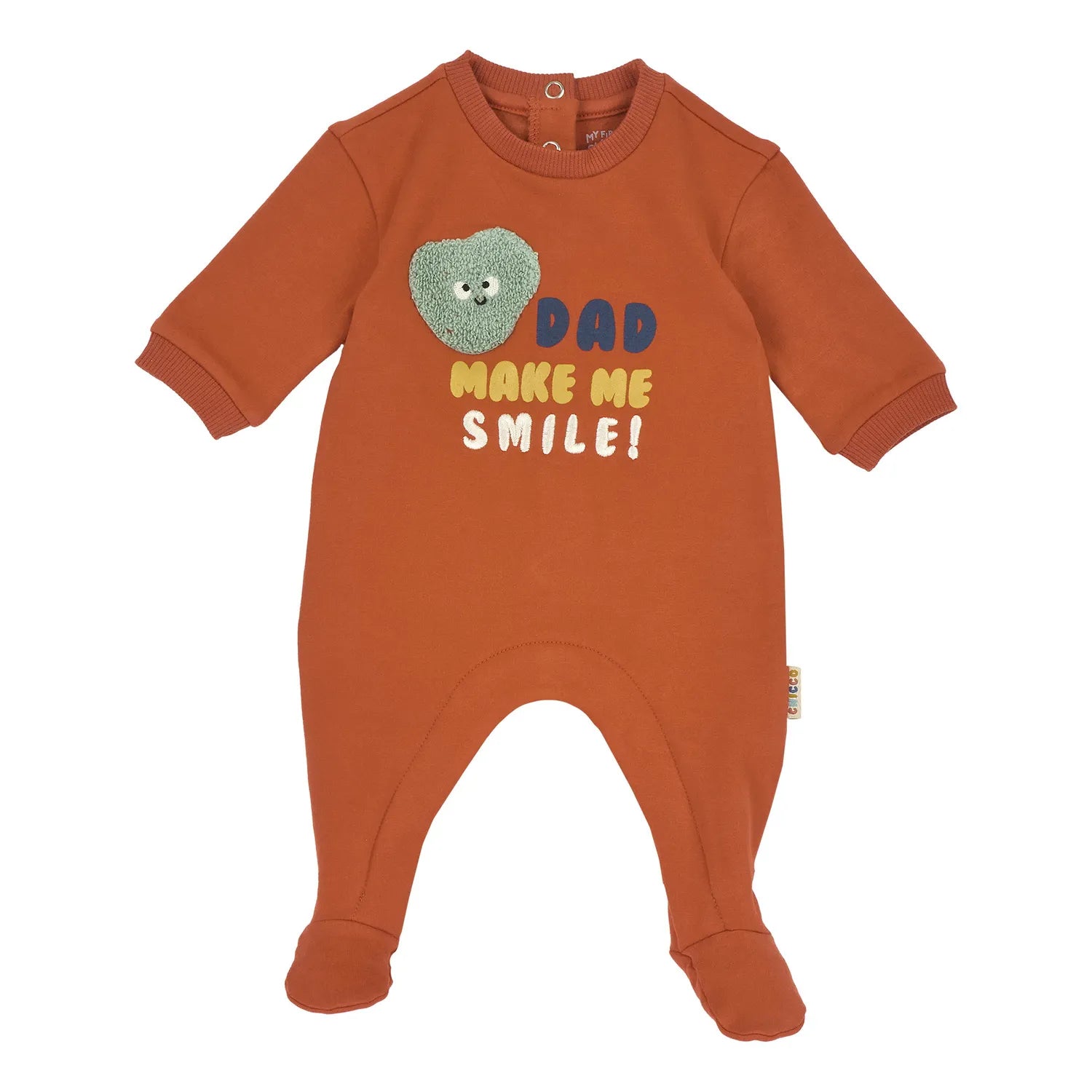 Infants Printed Fleece Leg Opening Babysuit