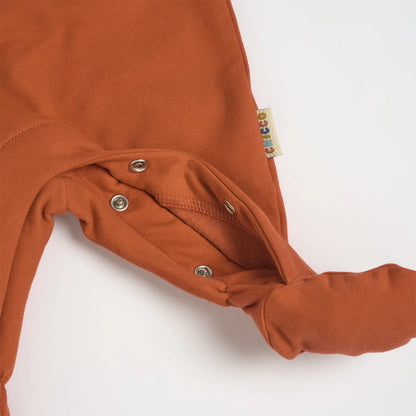 Infants Printed Fleece Leg Opening Babysuit