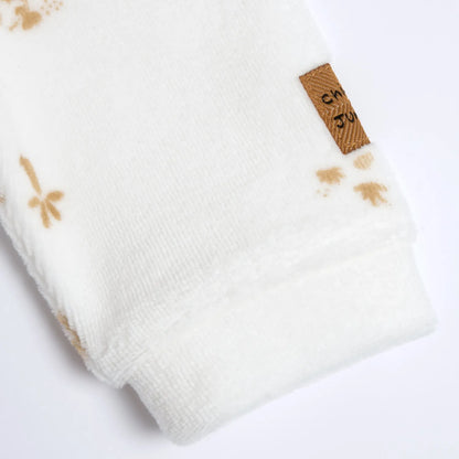 Infants Printed Velour Front Opening Babysuit