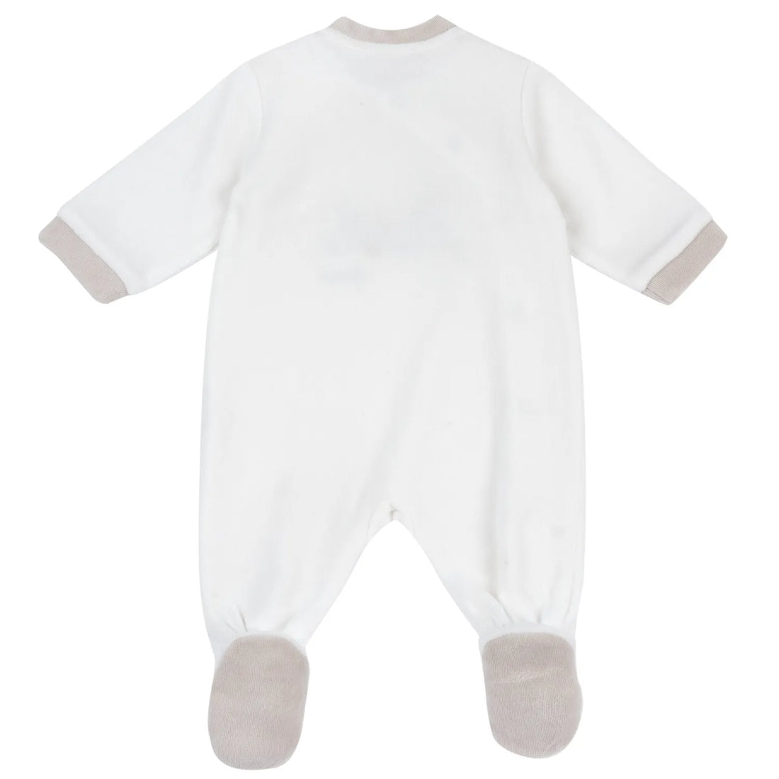 Infants White Embroidered Front Opening Babysuit