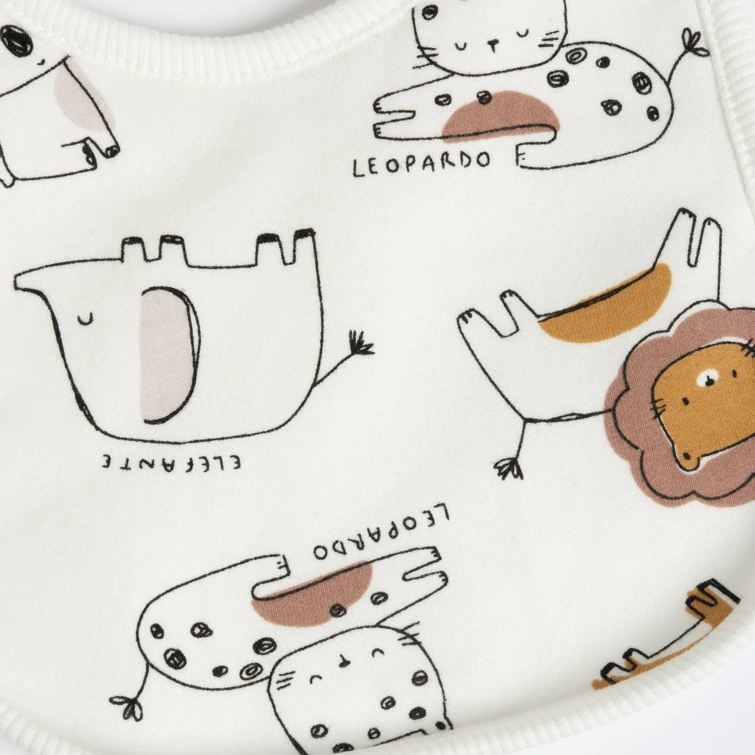 Infants White Printed Bib