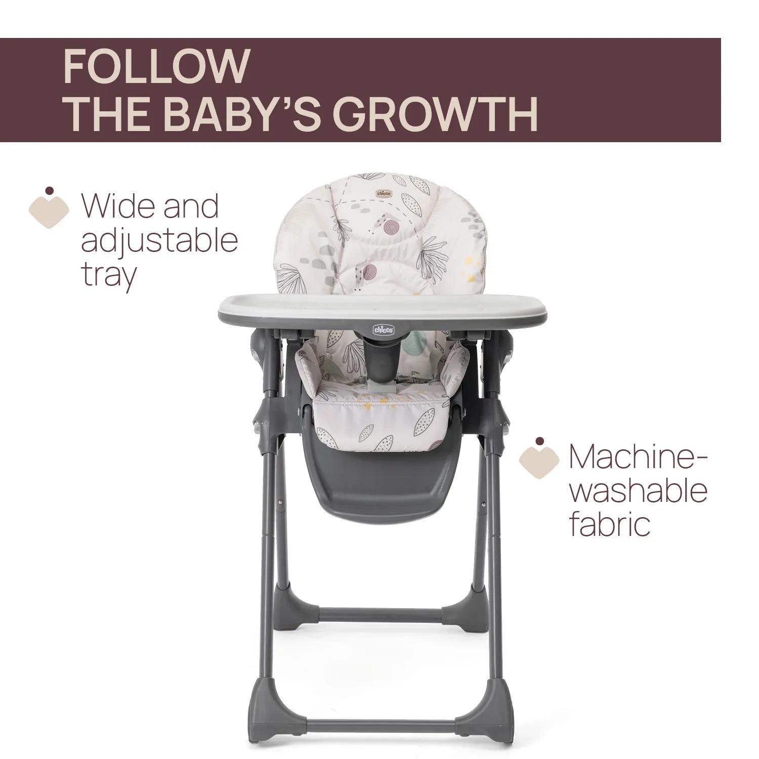 Polly Easy High Chair Woodland