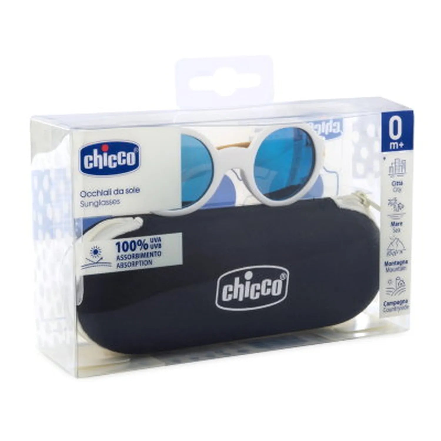 Sunglasses White Mirror Lenses 0 Months+