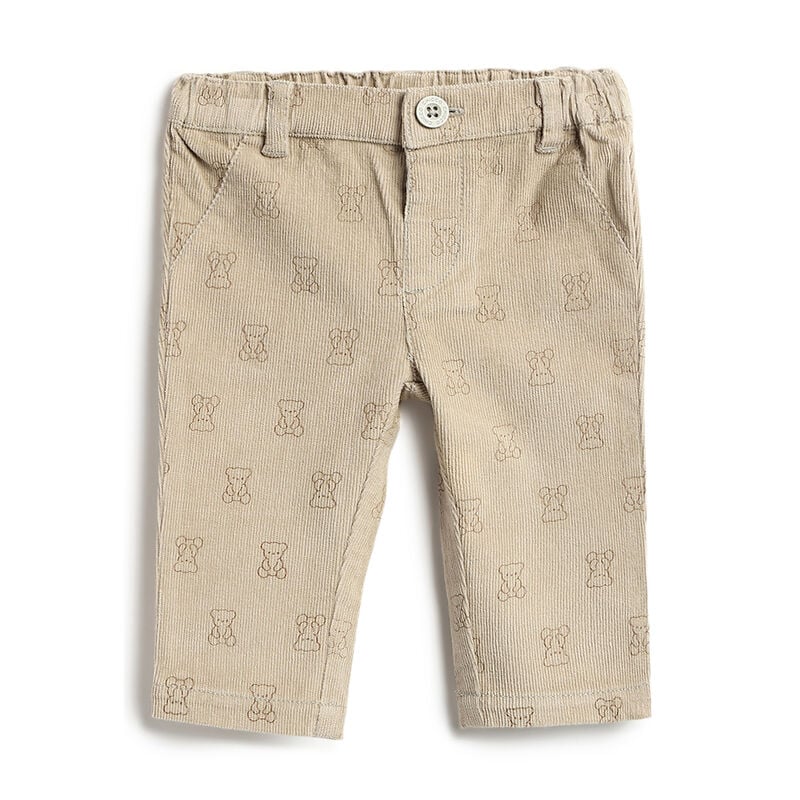 Boys Cream Embellished T-shirt with Long Trouser image number 2