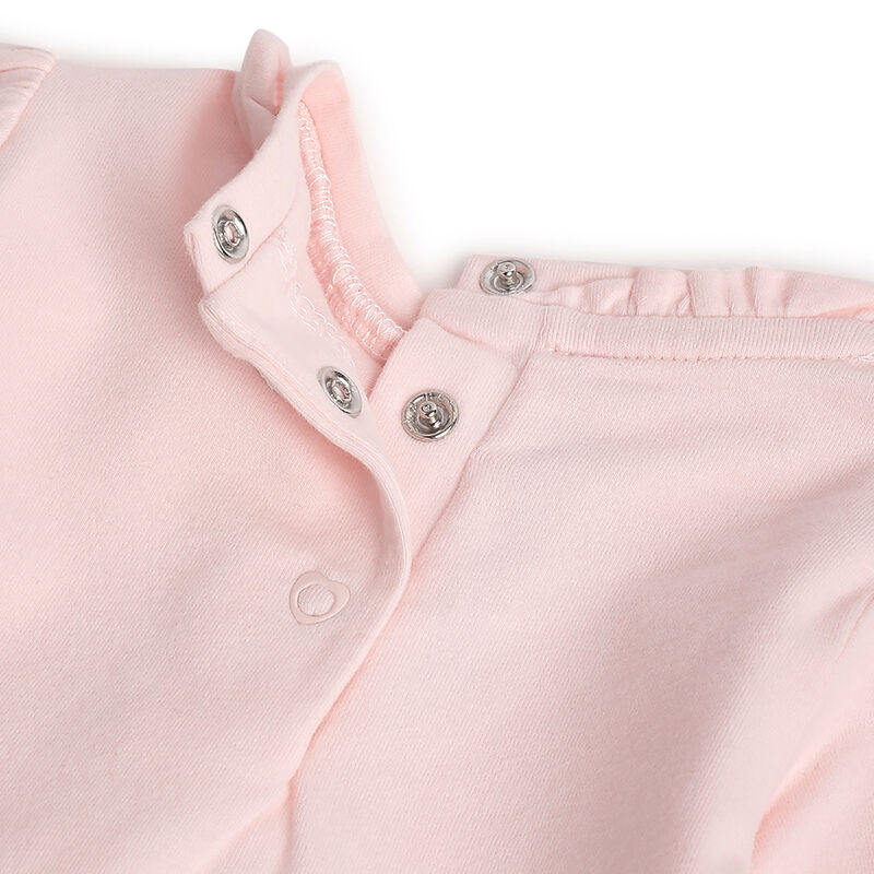 Girls Light Pink Embellished Long Sleeve T- Shirt image number 3