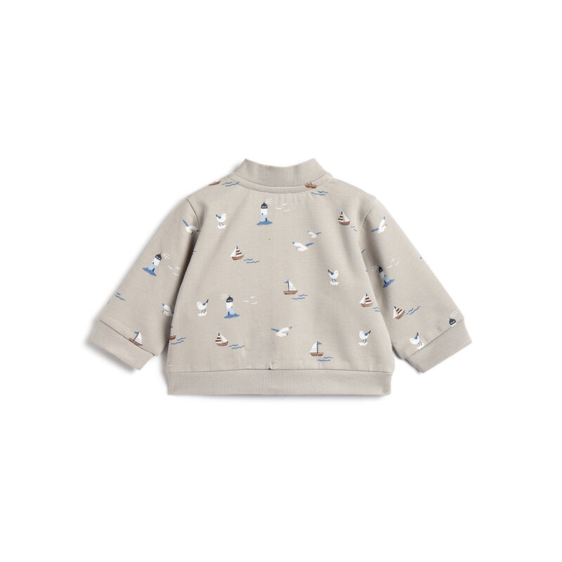 Boys Beige Printed Sweatshirt image number 1