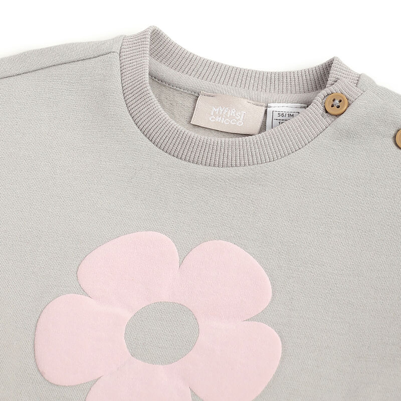 Girls Grey Printed Sweatshirt image number 2