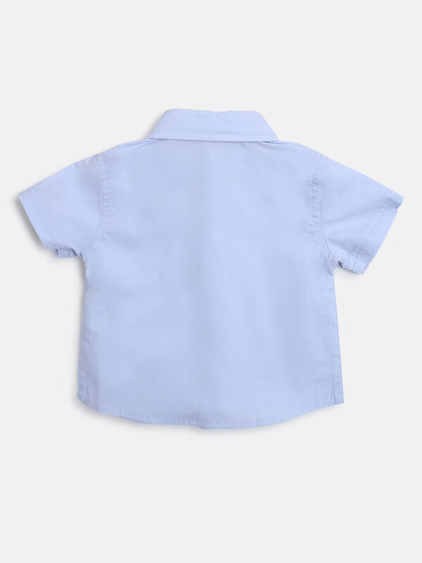 Boys Solid Medium Natural Shirt with Short Trouser image number null
