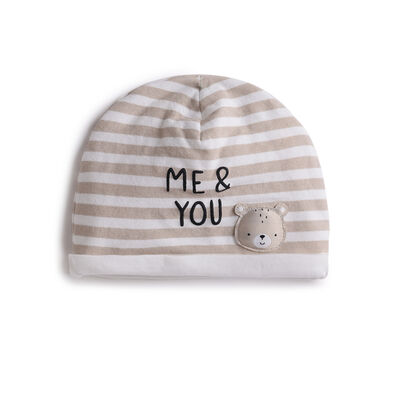 Infants Beige Winter Cap