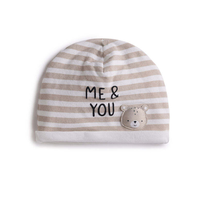 Infants Beige Winter Cap image number 0