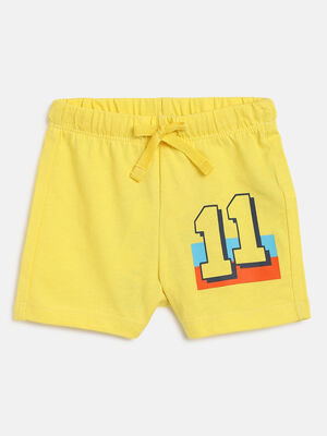 Boys Medium Yellow Short Knitted Trouser
