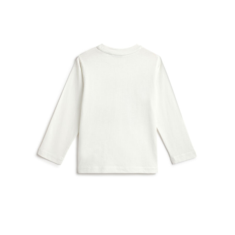 Boys White Typography Printed Long Sleeve T- Shirt image number 1