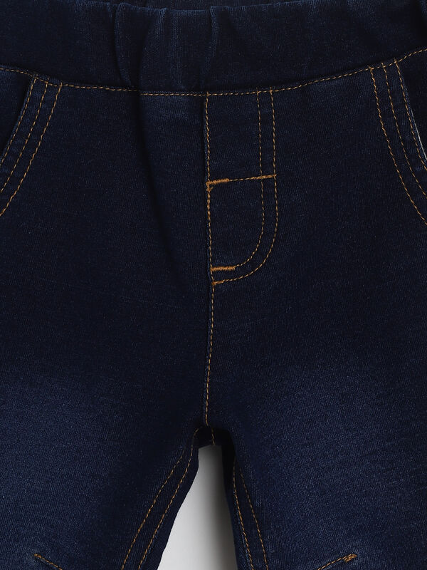 Boys Dark Blue Long Knitted Trouser image number null