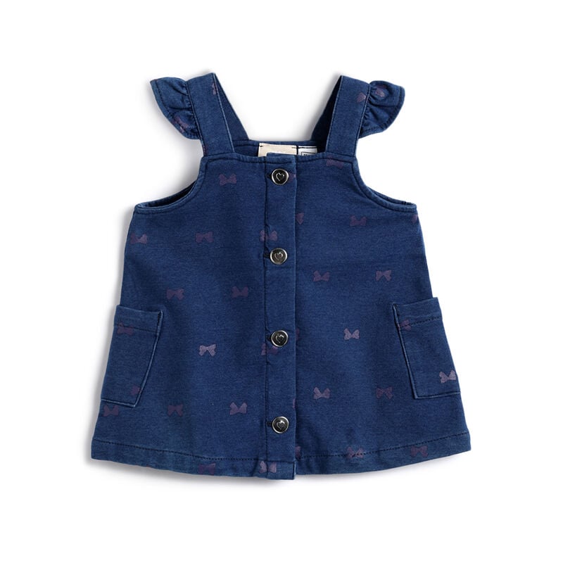 Girls Medium Blue Printed Dress image number 0