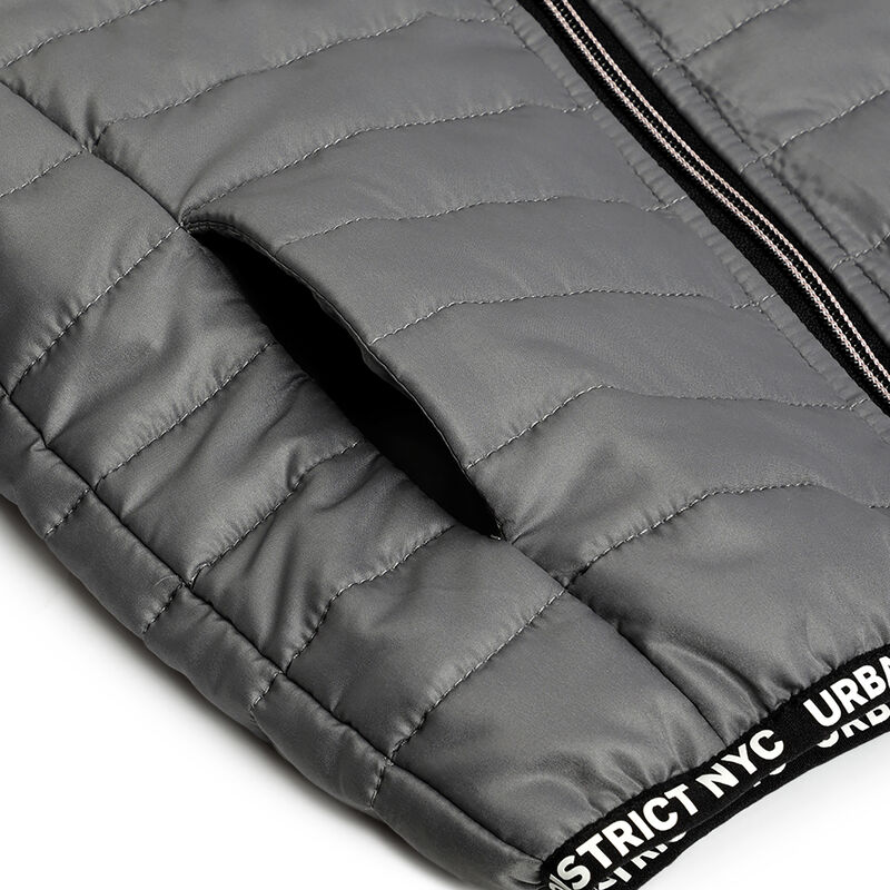 Boys Medium Grey Solid Jacket image number 4