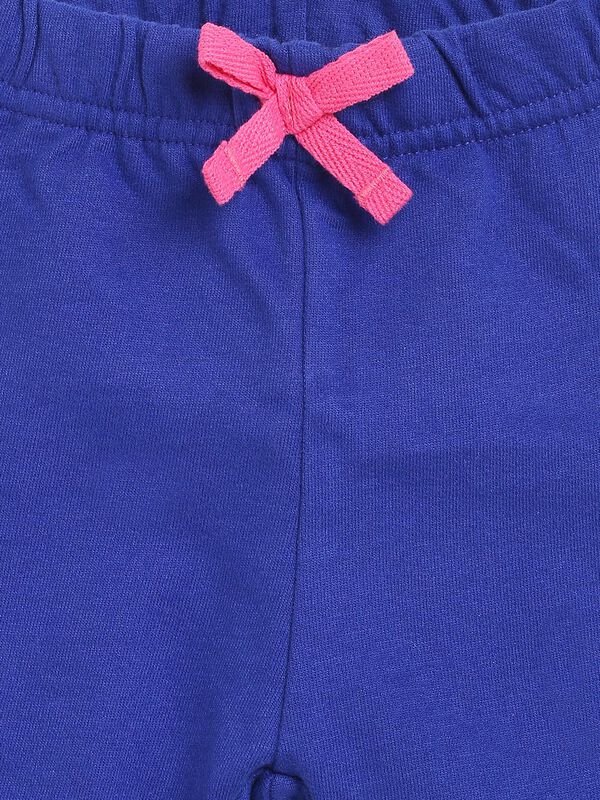 Girls Medium Pink French Terry Sweatpants image number null