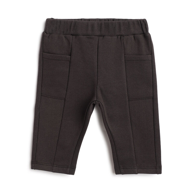 Boys Grey Solid Trousers image number 0