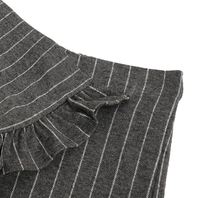 Girls Medium Grey Striped Shorts image number 2