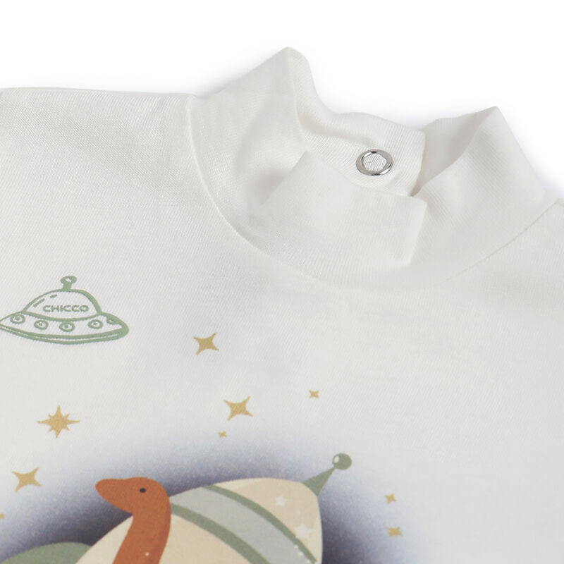 Boys White Graphic Printed Long Sleeve T- Shirt image number 2