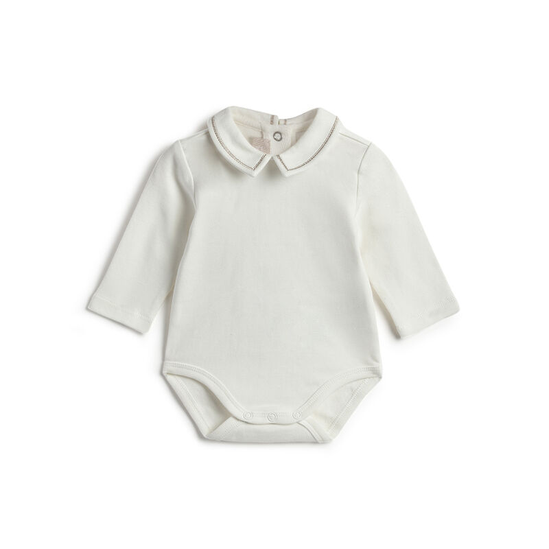 Girls Medium Pink Applique bodysuit with Long Dungaree image number 2