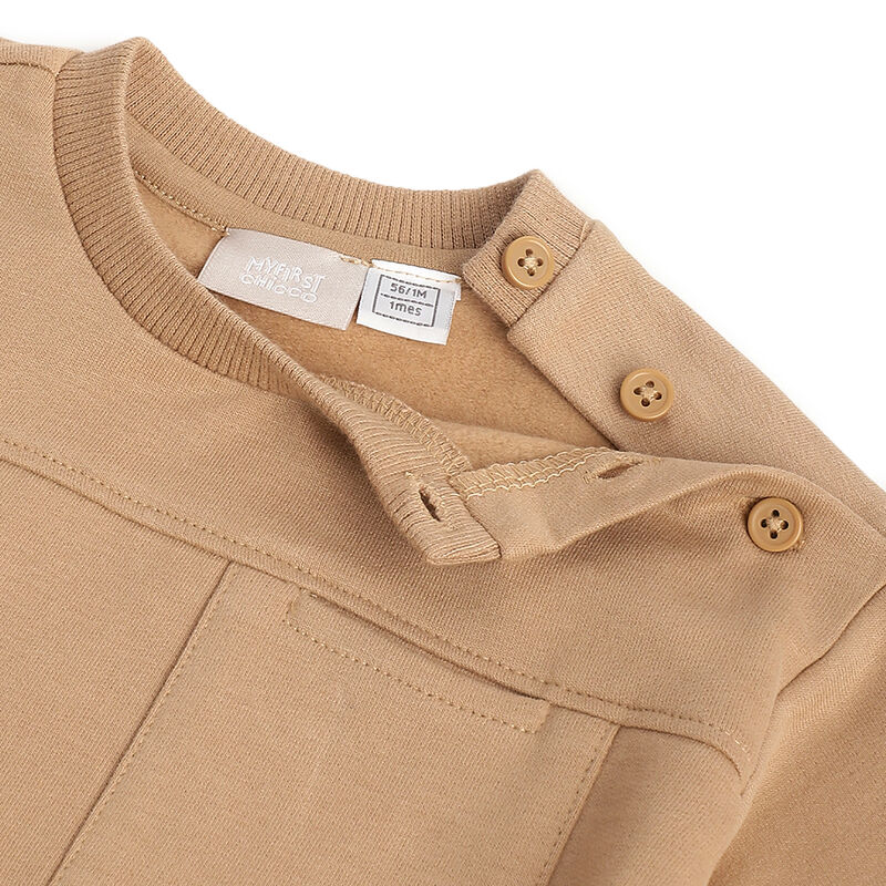 Boys Beige Printed Sweatshirt image number 3