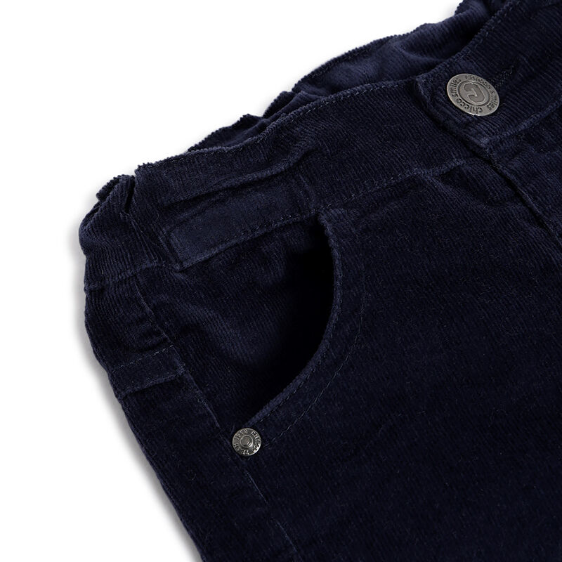 Boys Medium Blue Solid Trousers image number 3