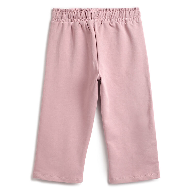 Girls Pink Typography Sweatshirt with Long Trousers image number 3