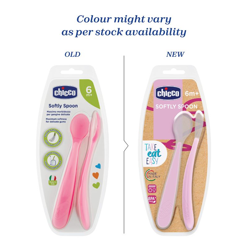 Soft Spoon Bi-Pack (6m+) (Pink) image number 5