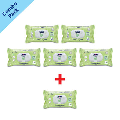 Chicco BM Wipes FlipTop 72Pcs (5 + 1 Free)