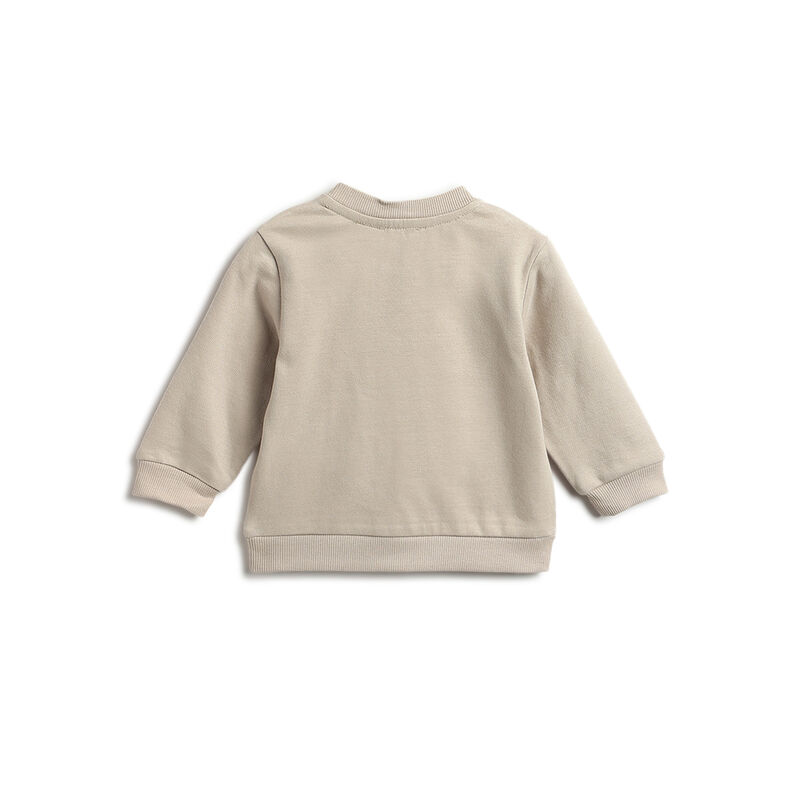 Girls Beige Applique Sweatshirt with Leggings image number 1