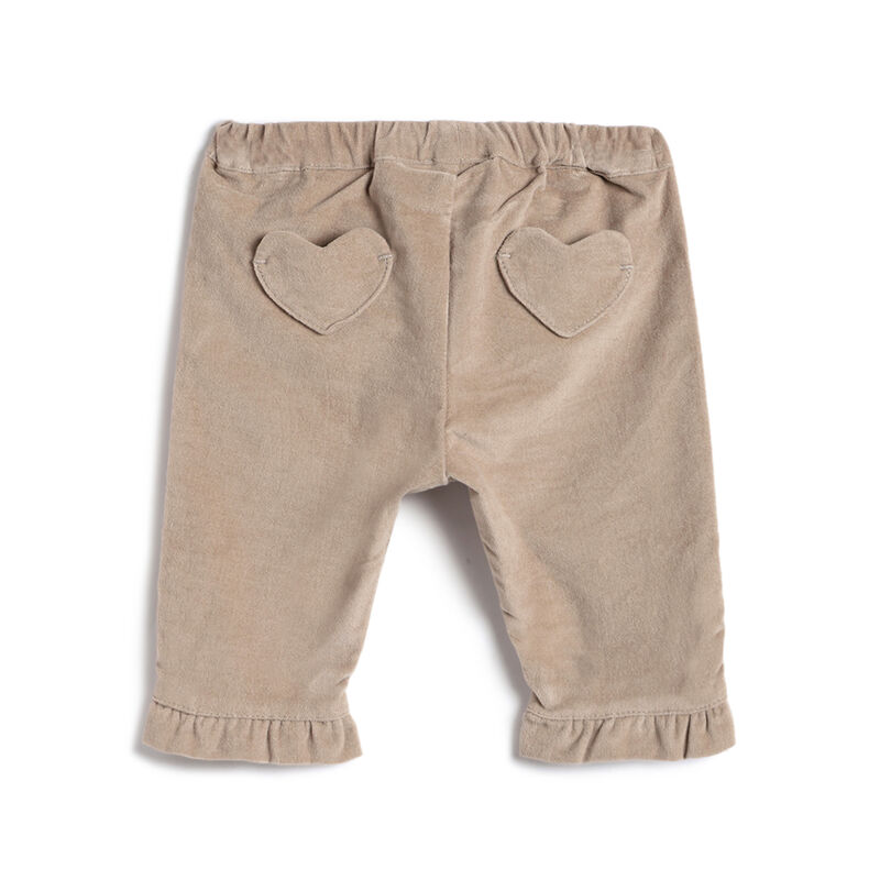 Girls Medium Brown Solid Trousers image number 1