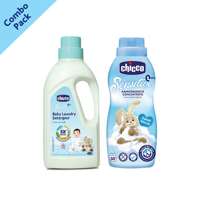 Combo- Laundry Detergent Bottle 1000ML FRAGR2 IN + Softener Sweet Talcum  750ML