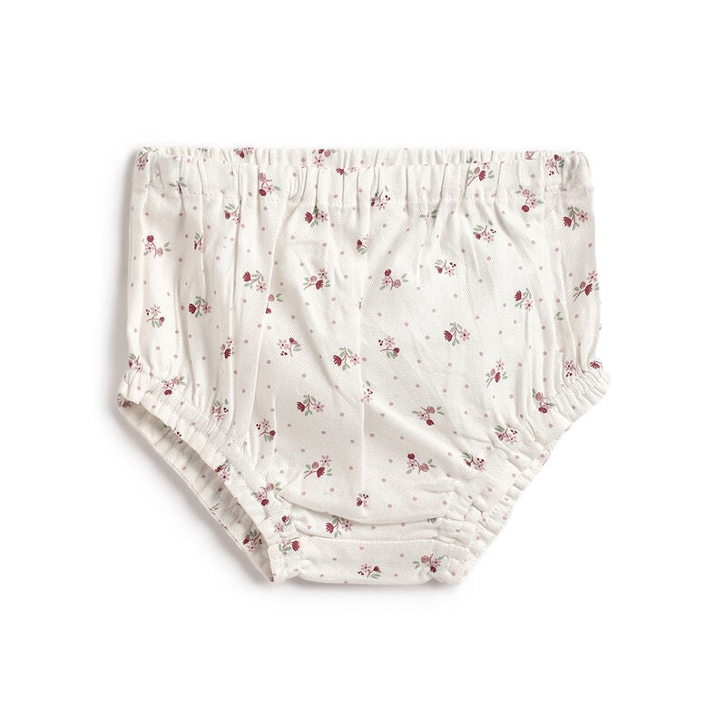 Girls White and Pink Printed Dress with Panties image number 2