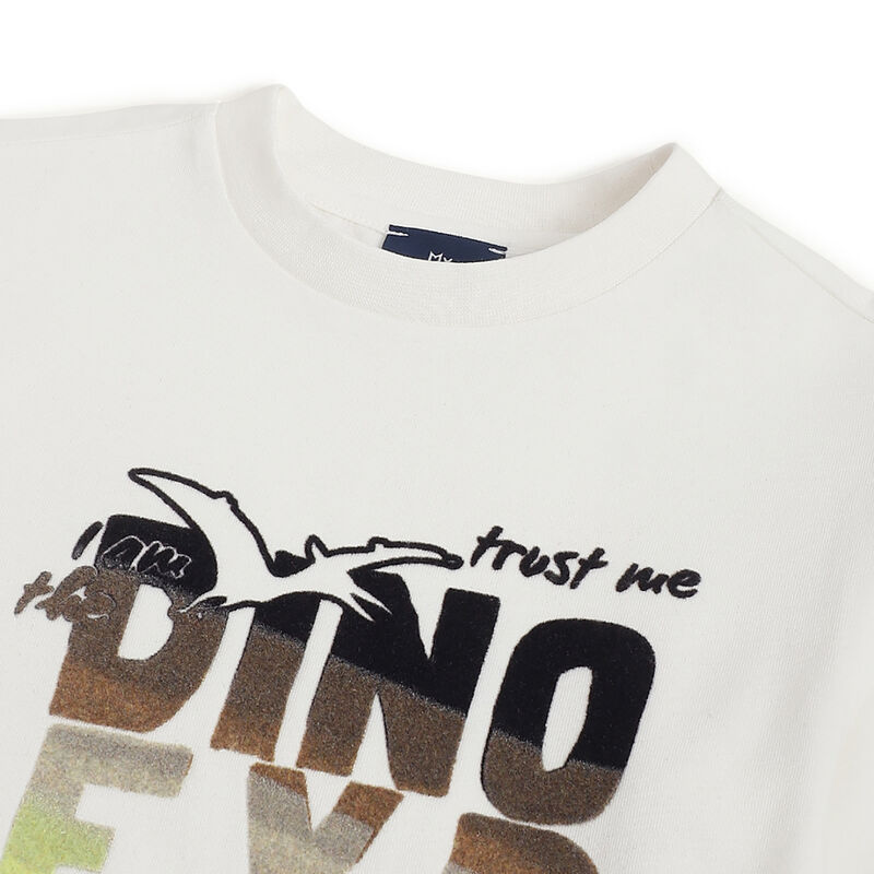 Boys White Graphic Printed Long Sleeve T- Shirt image number 2