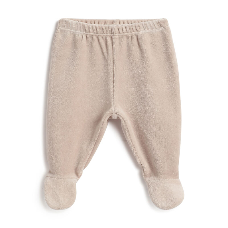 Boys Beige Embroidered Smock with Leggings image number 2