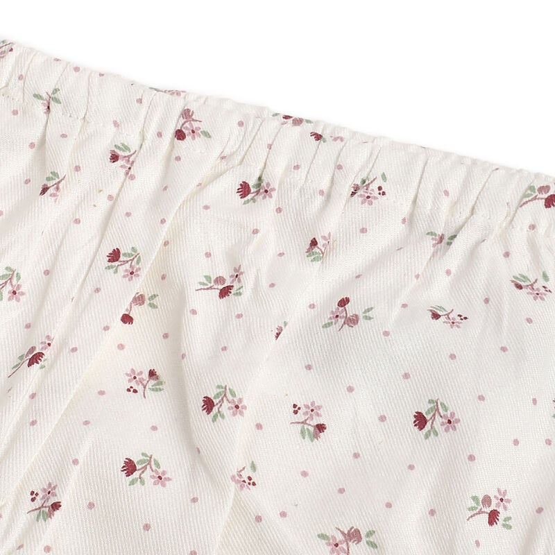Girls White and Pink Printed Dress with Panties image number 6